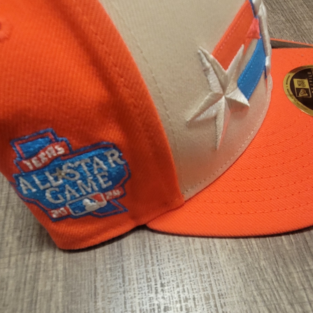 Orange and Blue Baseball Cap 7 1/2 - Picture 2 of 4